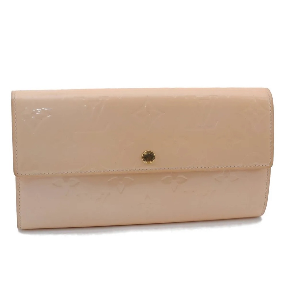 Louis Vuitton yellow Vernis Clutch Wallet Sarah